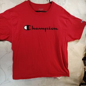 Champion Red Short Sleeve Tee